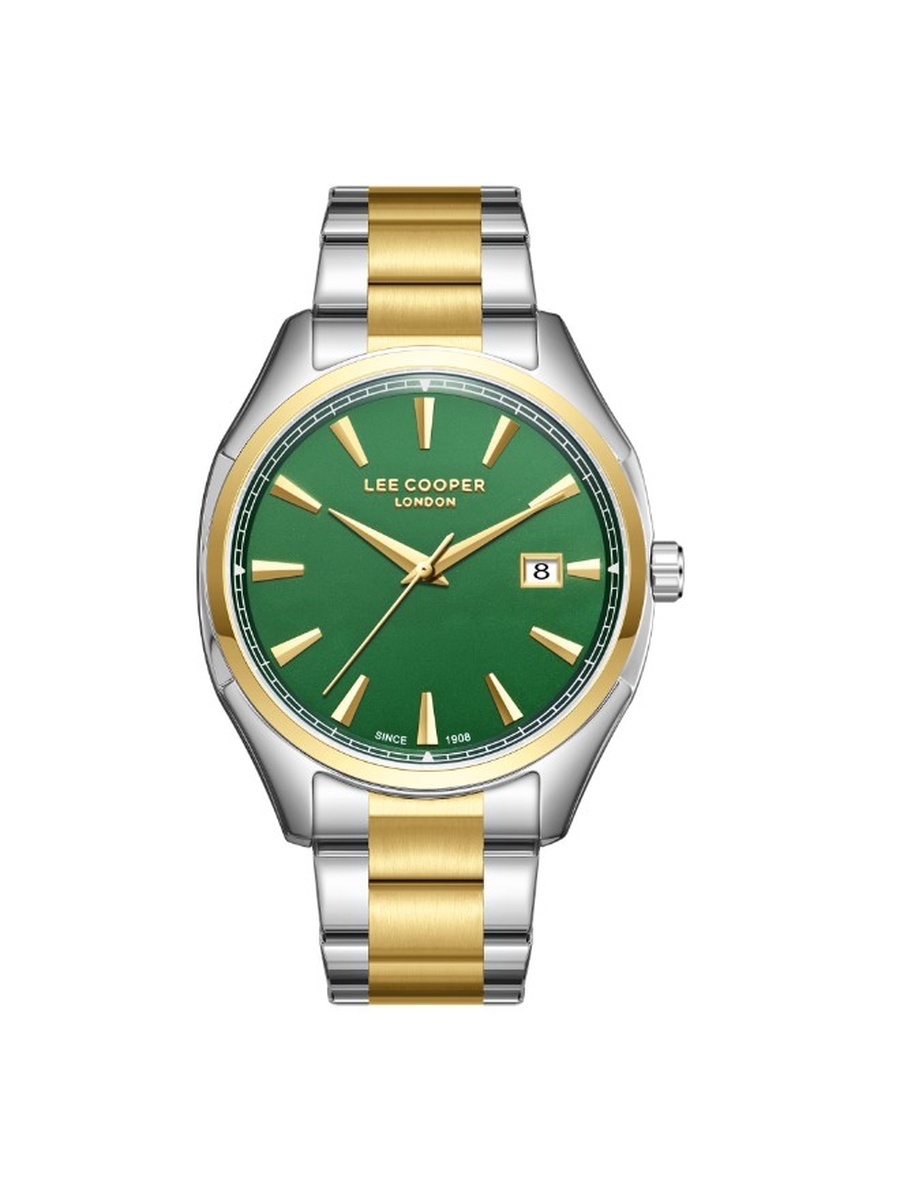 VX42E11 Analog Watch with Metal Strap - LC08007.270, Silver/Gold