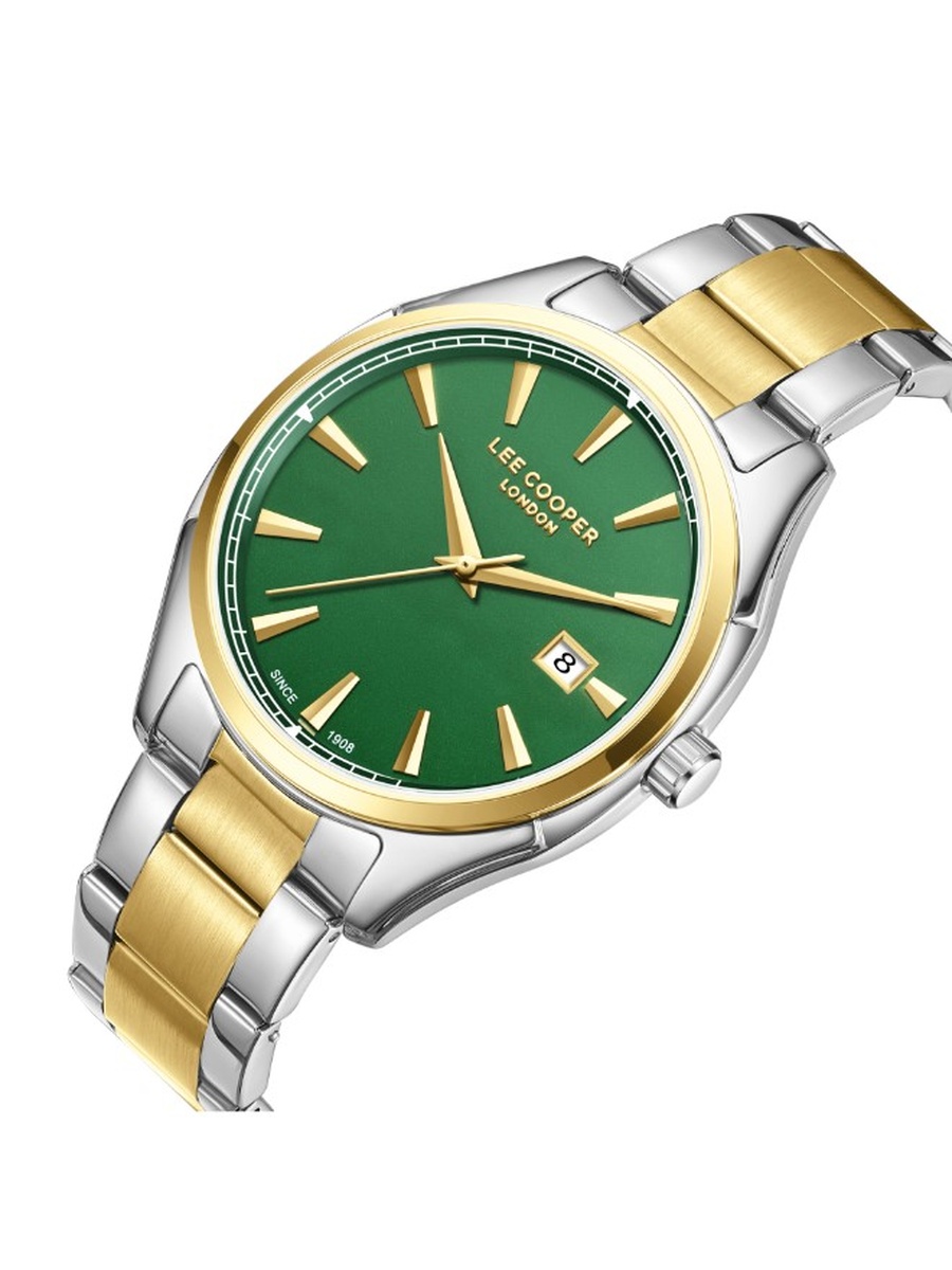 VX42E11 Analog Watch with Metal Strap - LC08007.270, Silver/Gold