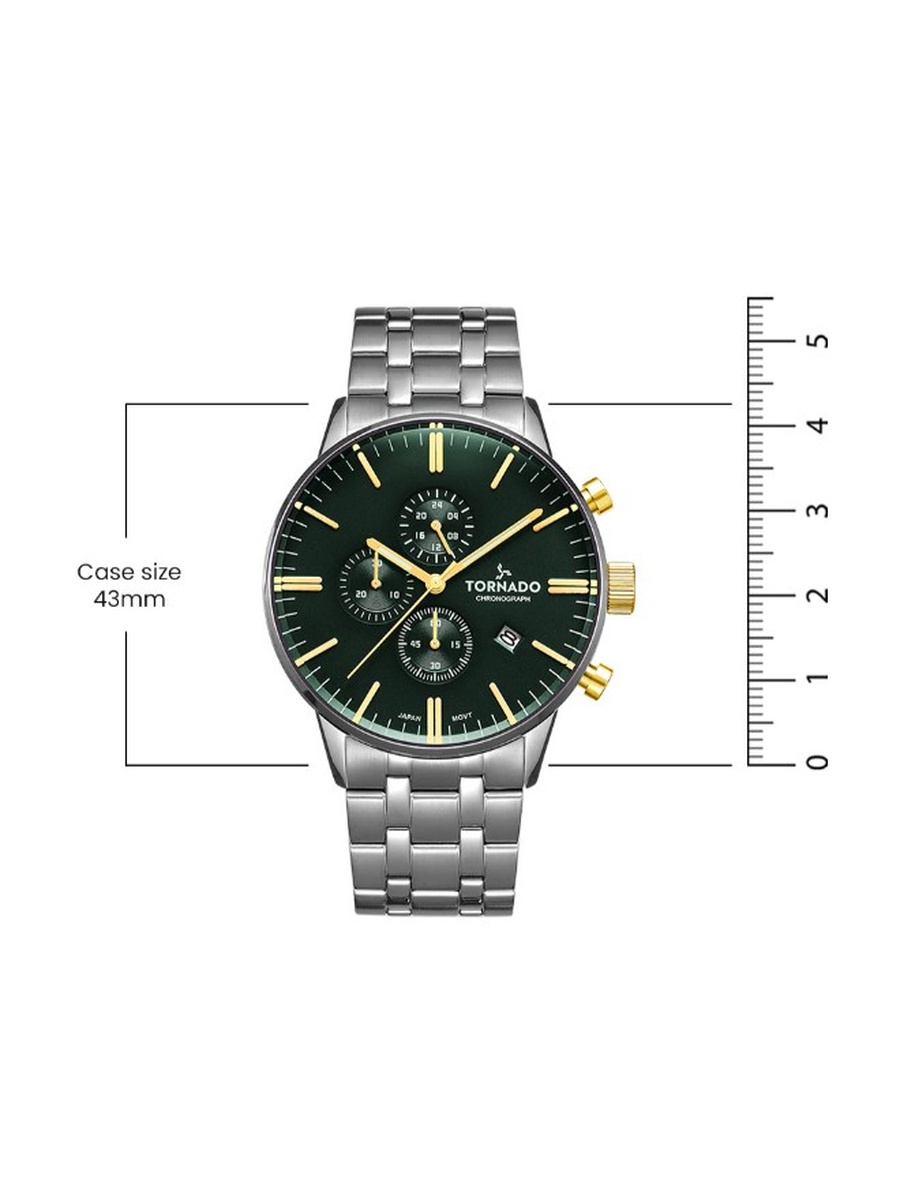 ساعة كرونوغراف Celestia Elite Miyota JS15، فضي