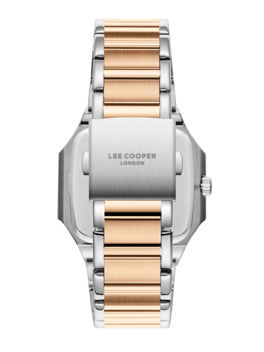 AX32A11 Analog Watch with Metal Strap - LC08269.590, Silver/Rose Gold