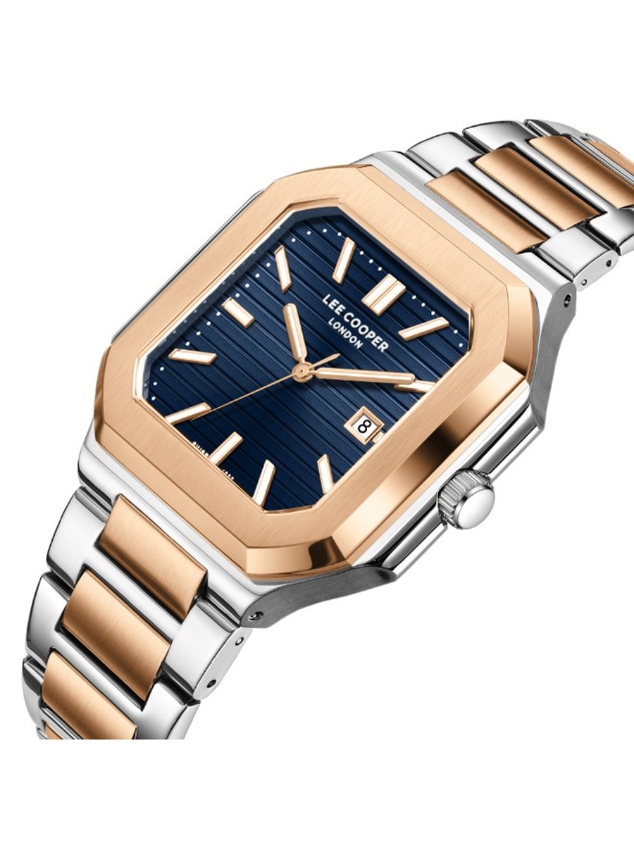 AX32A11 Analog Watch with Metal Strap - LC08269.590, Silver/Rose Gold