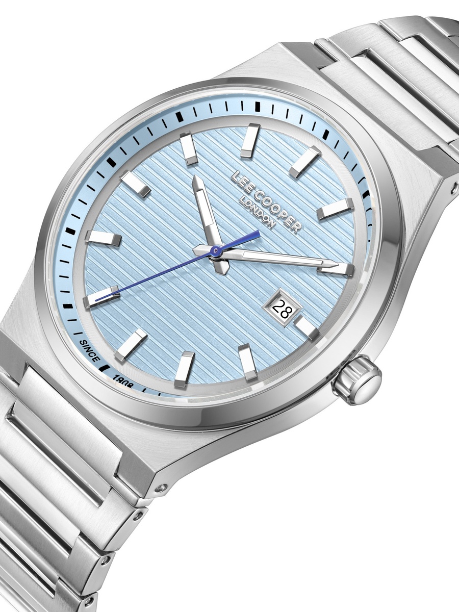 VX42E11 Analog Watch with Metal Strap - LC08288.300, Silver
