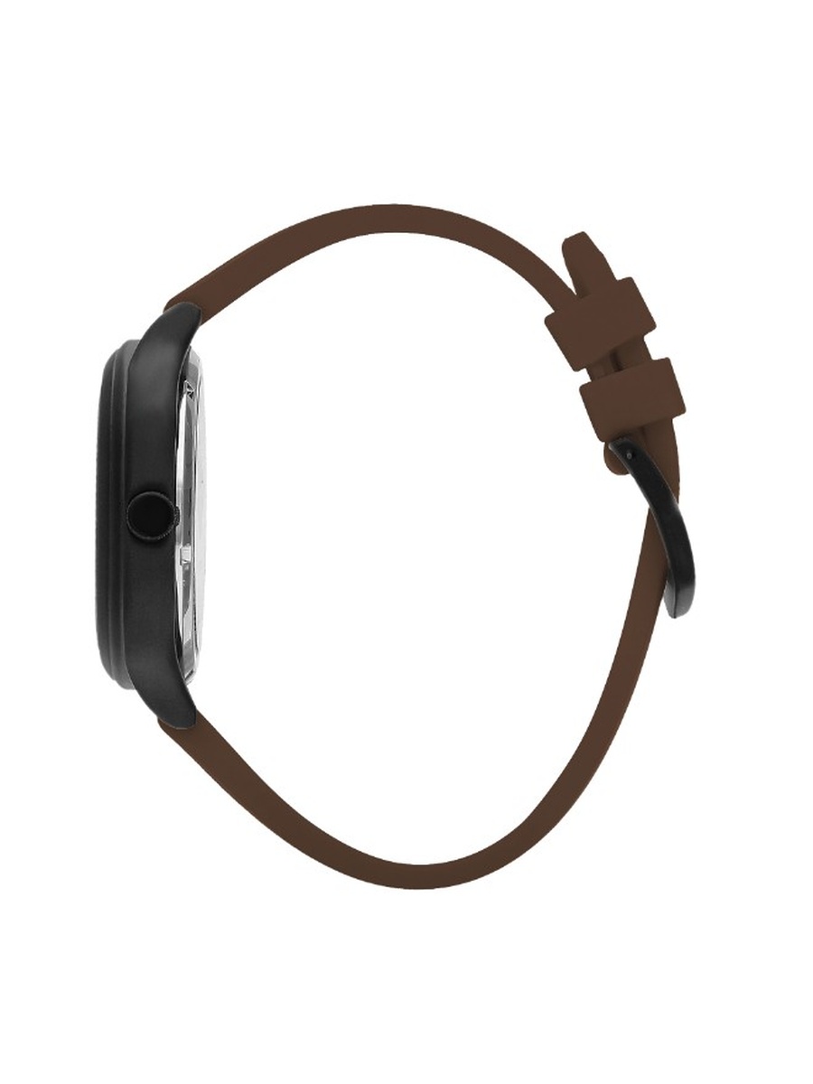 3H Analog Watch with Silicone Strap - LC07973.652, Brown