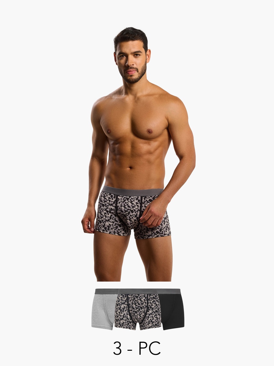 Men Assorted Hipster Trunks - Pack of 3