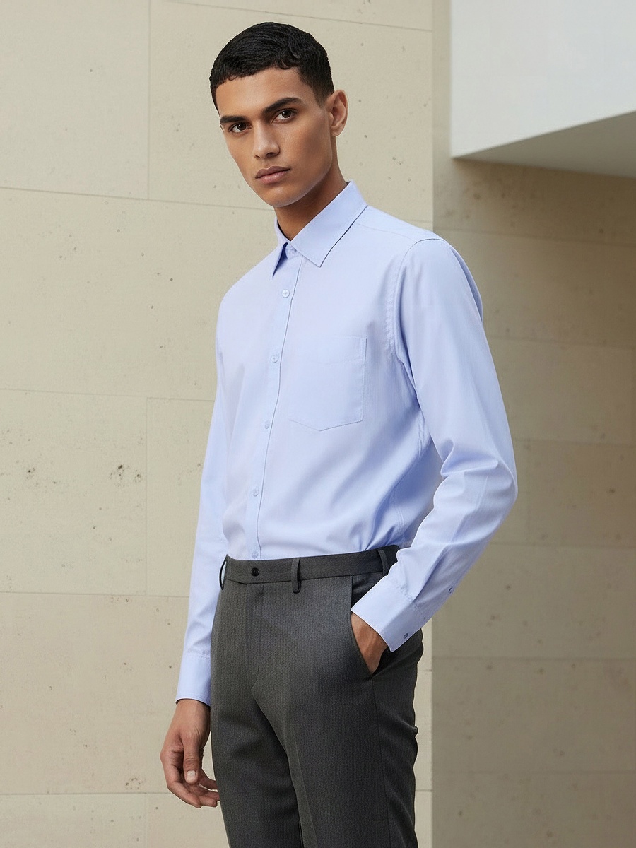 Men Regular Fit Collared Philaphil Long Sleeves Shirt