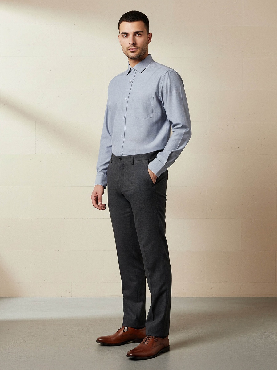 Men Regular Fit Collared Philaphil Long Sleeves Shirt