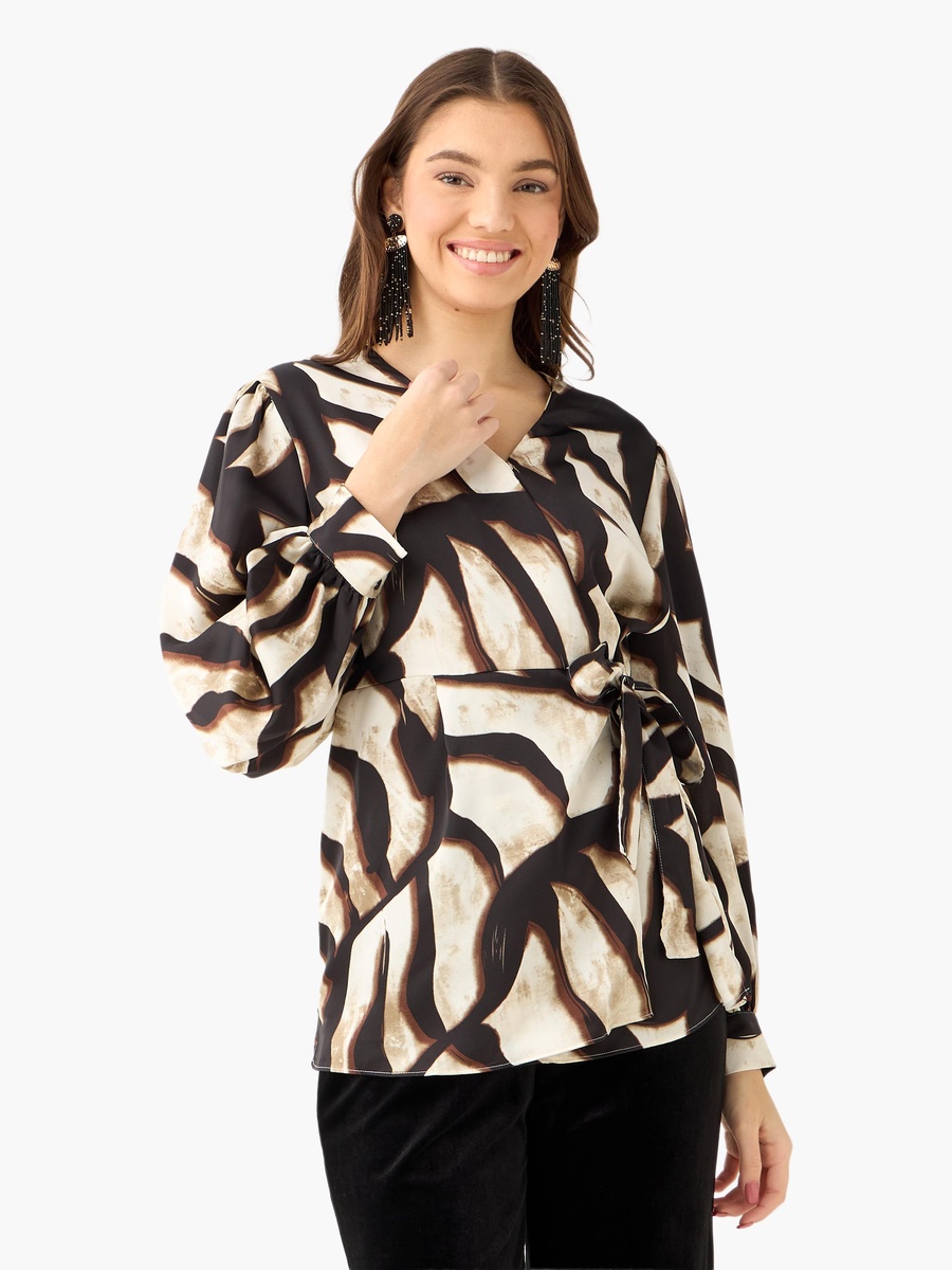 Wrap Top with Print