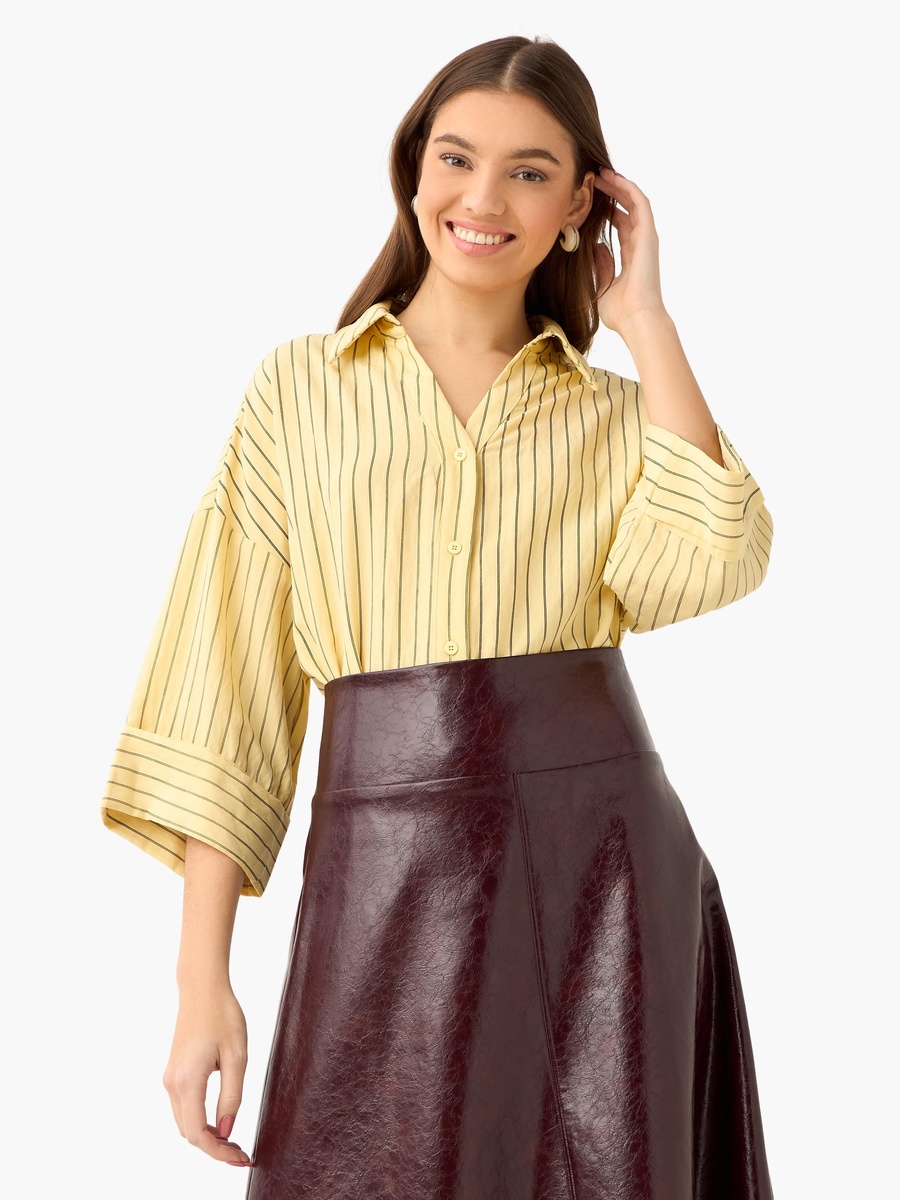 Boxy Shirt with Stripes