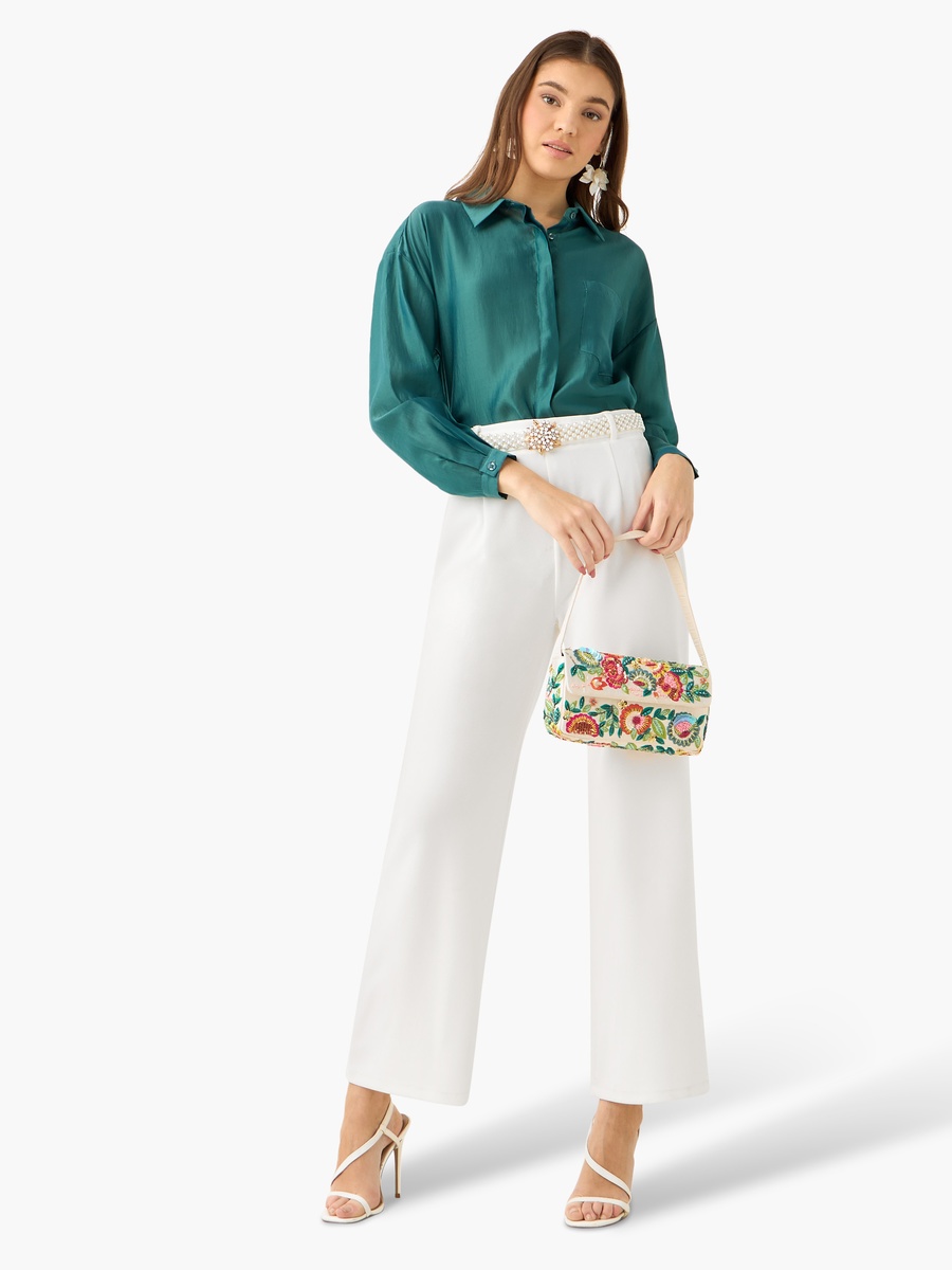 High Low Shirt with Concealed Placket