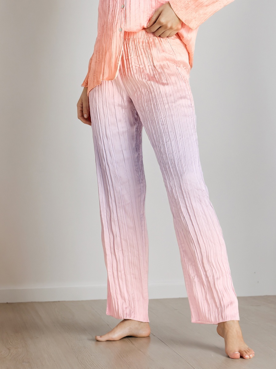 Pyjama Set with Button-Down Shirt and Trousers