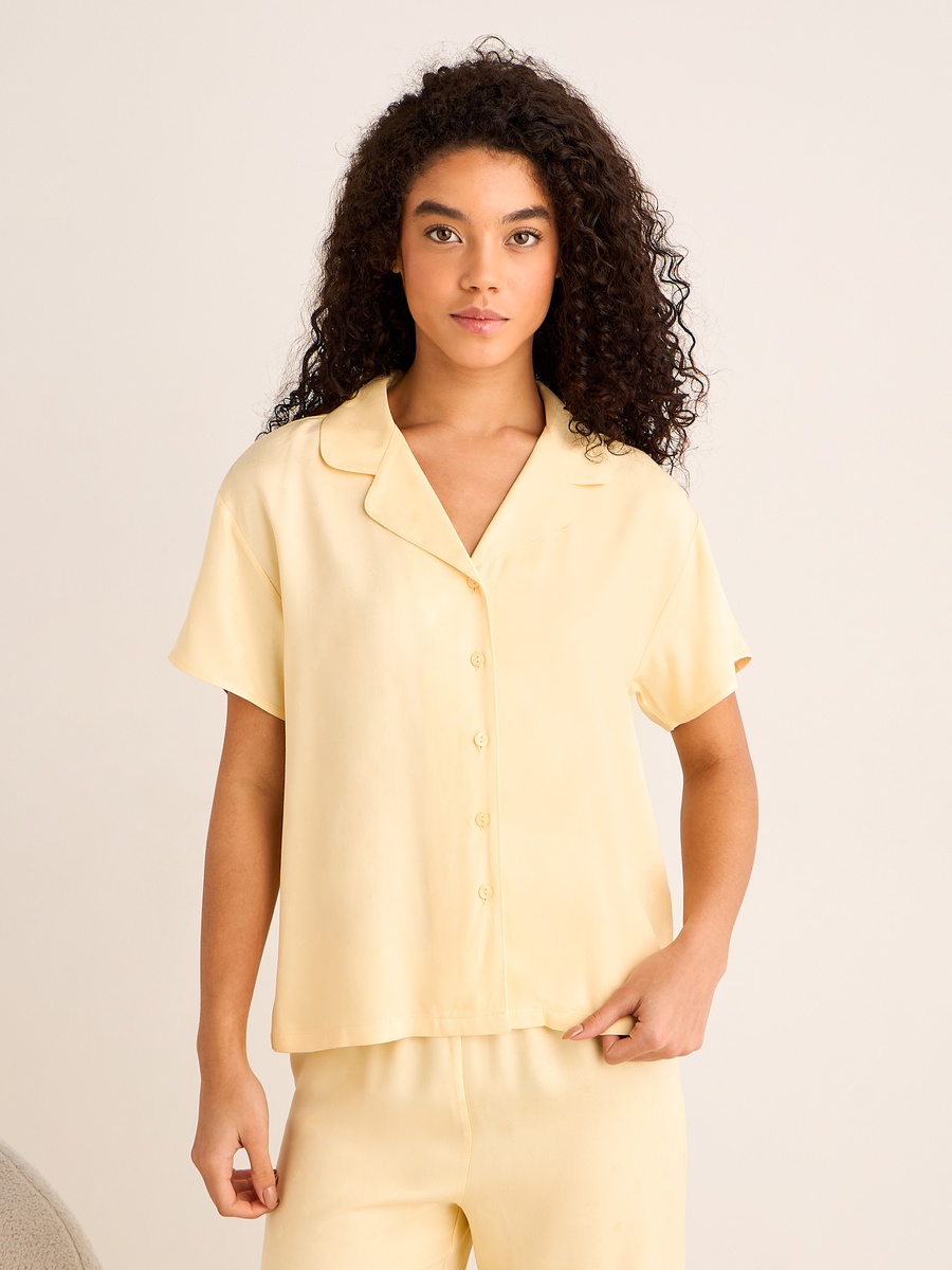 Pyjama Set with Button-Down Shirt and Trousers