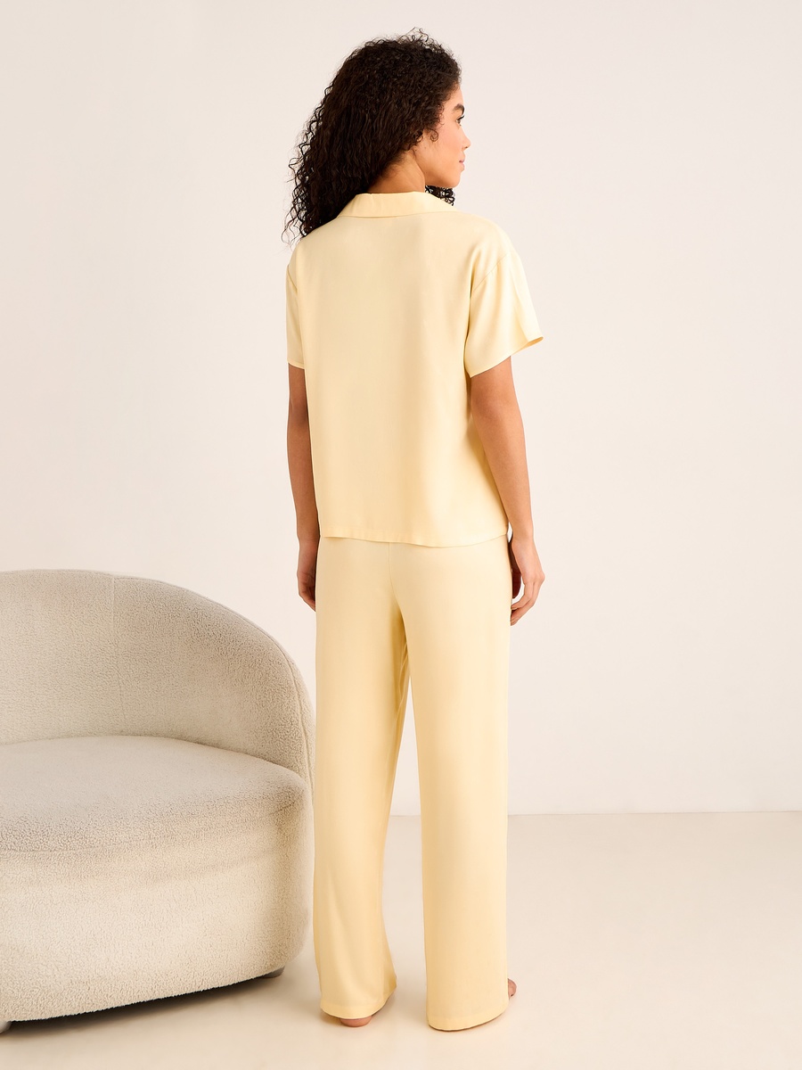 Pyjama Set with Button-Down Shirt and Trousers