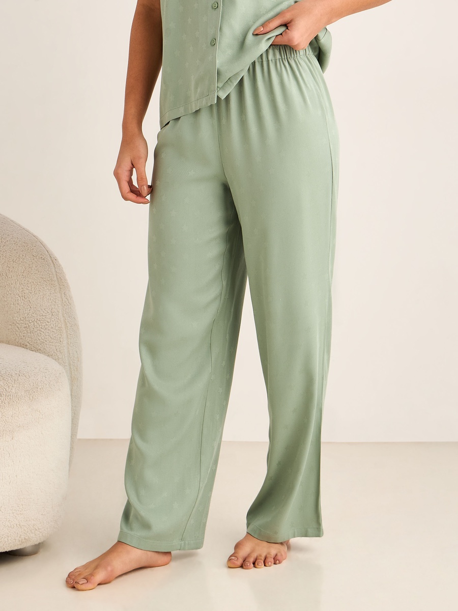 Pyjama Set with Button-Down Shirt and Trousers