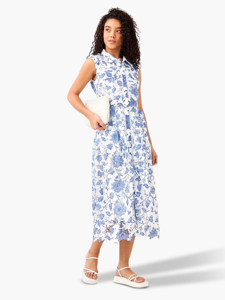 Floral Print Women Shirt Dress with Belt