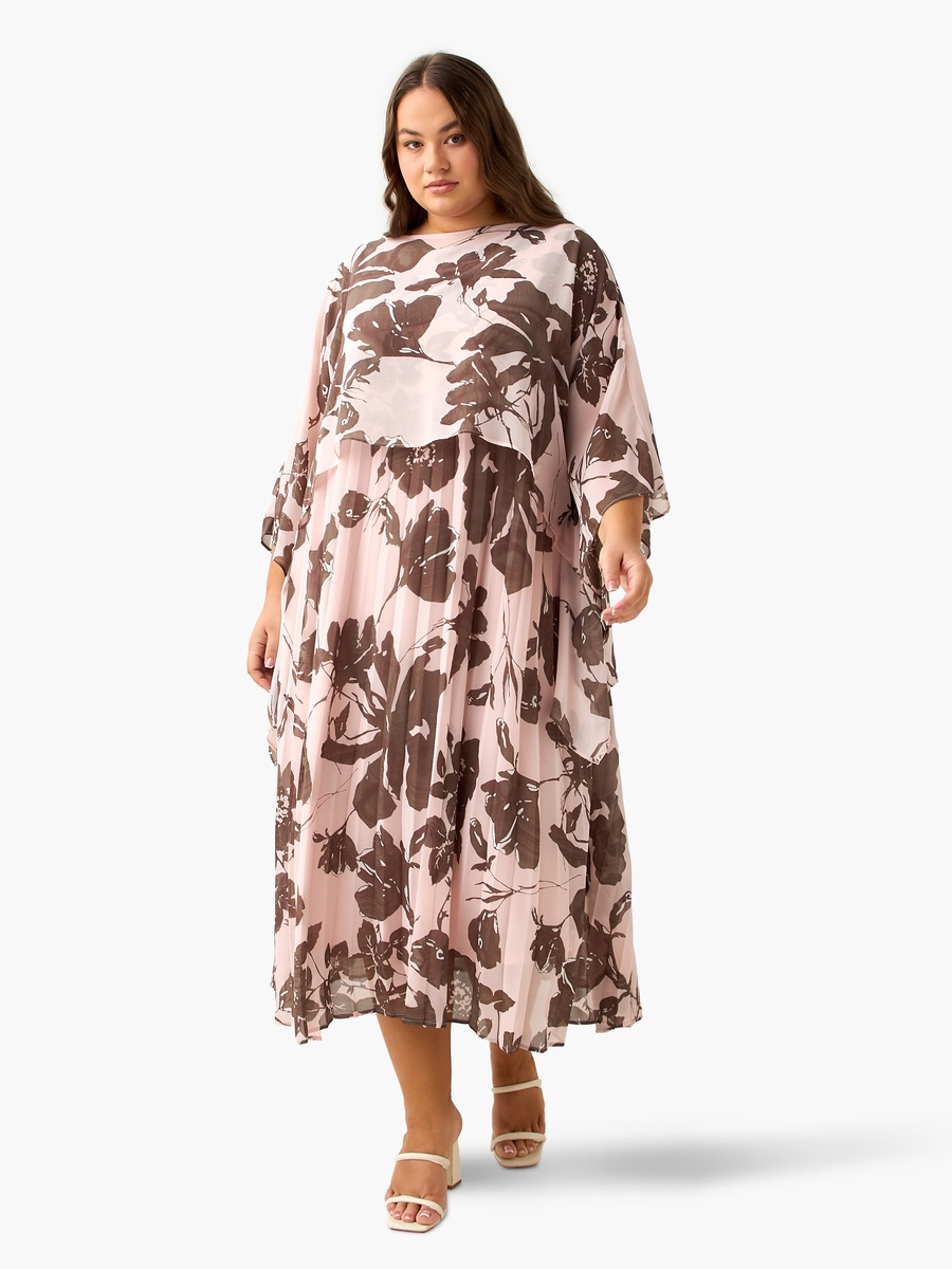 A-Line Maxi Dress with Cape