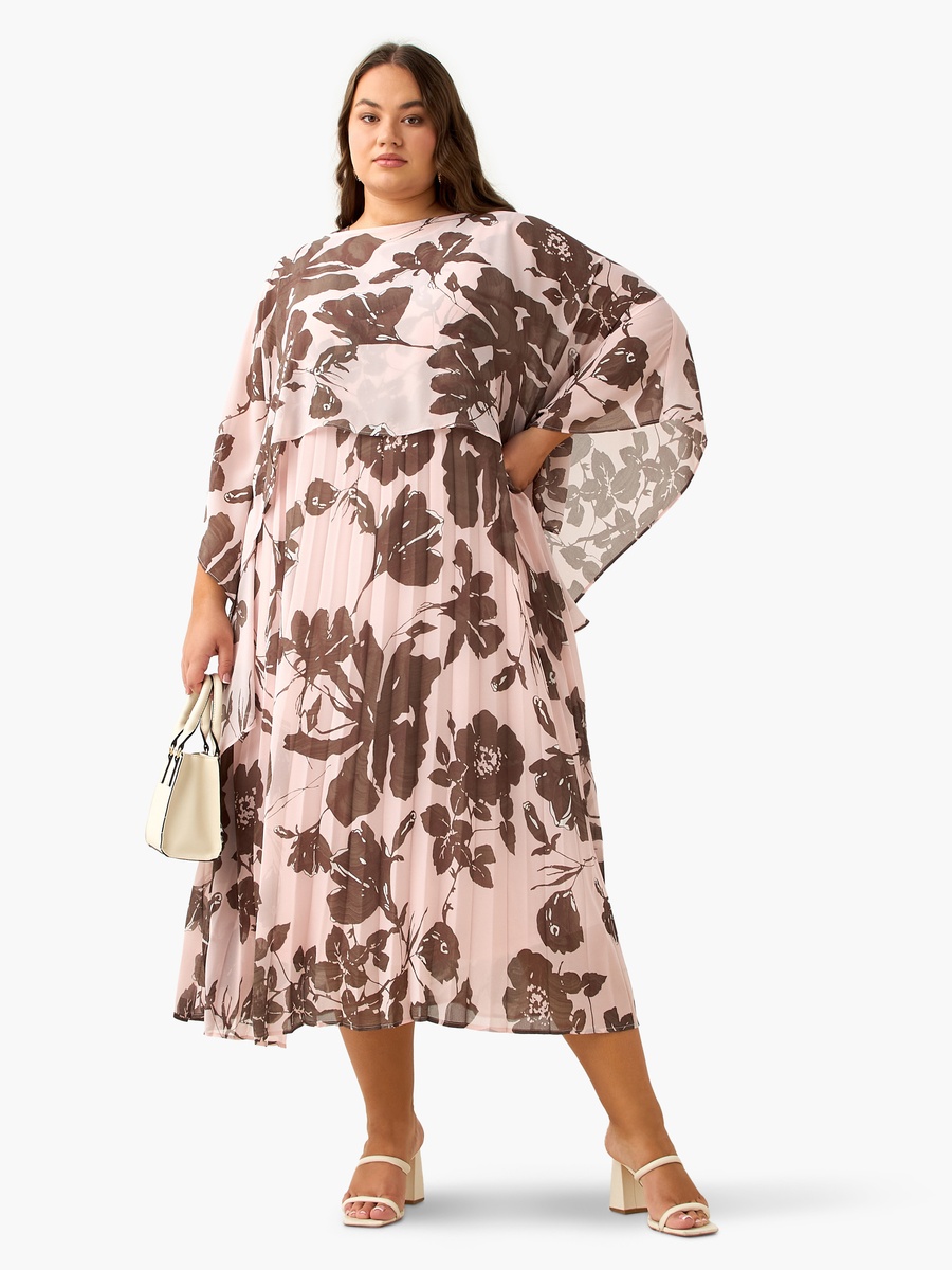 A-Line Maxi Dress with Cape