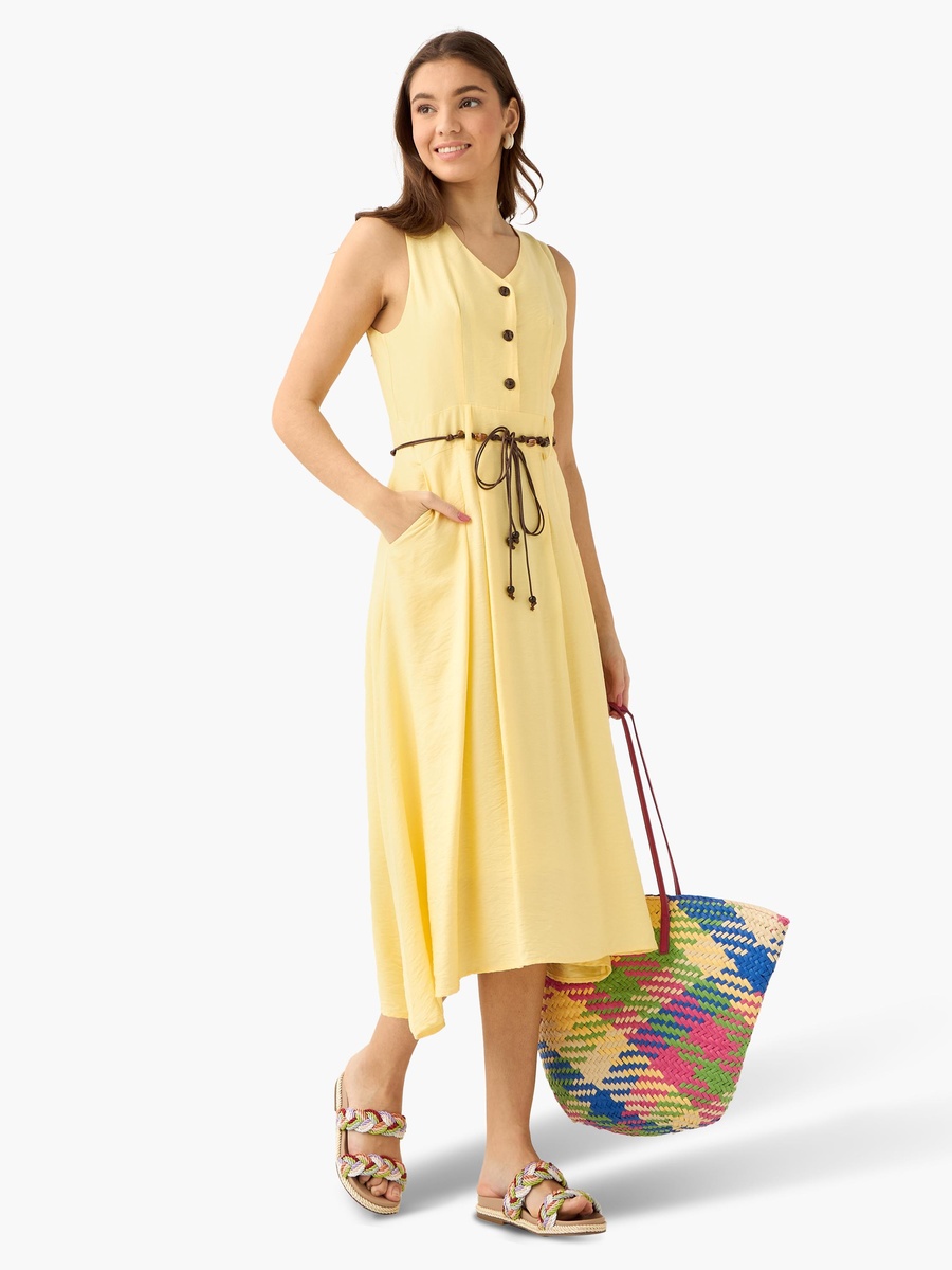 Midi Shirt Dress with Belt