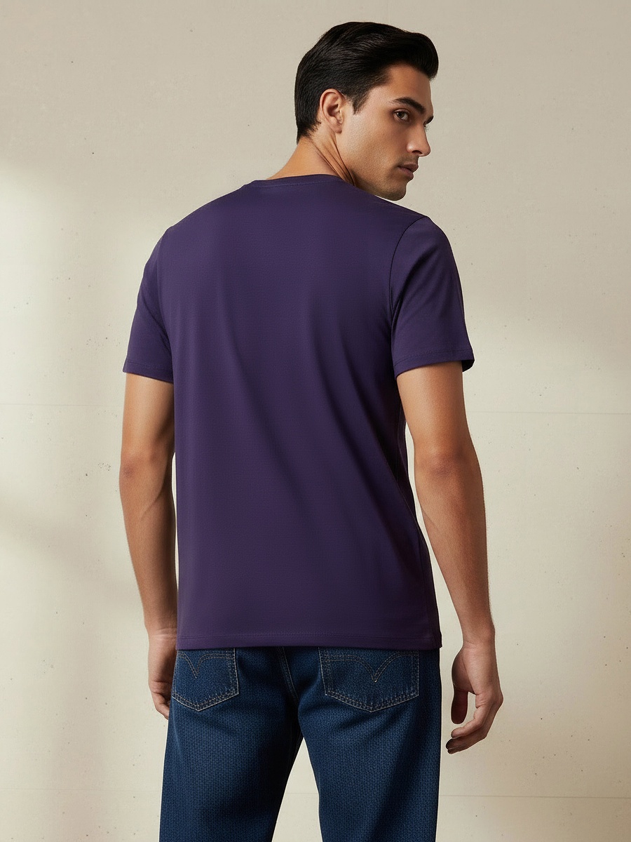 Men Regular Fit Crew Neck Short Sleeves T-Shirt