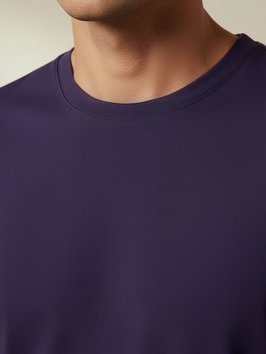 Men Regular Fit Crew Neck Short Sleeves T-Shirt