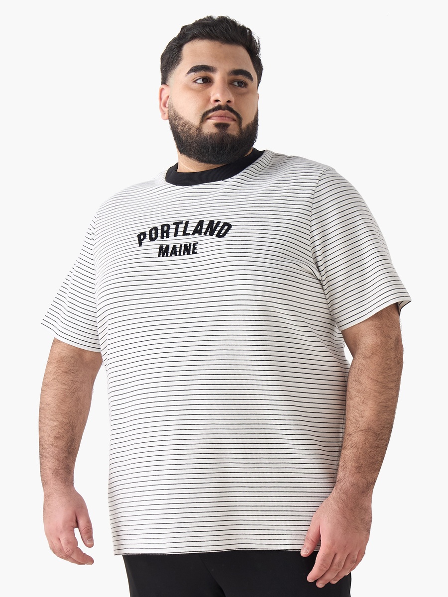 Men Regular Fit Crew Neck Short Sleeves Portland Printed T-Shirt