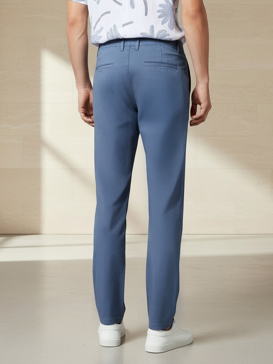 Men Slim Fit Flexi Waist Chinos
