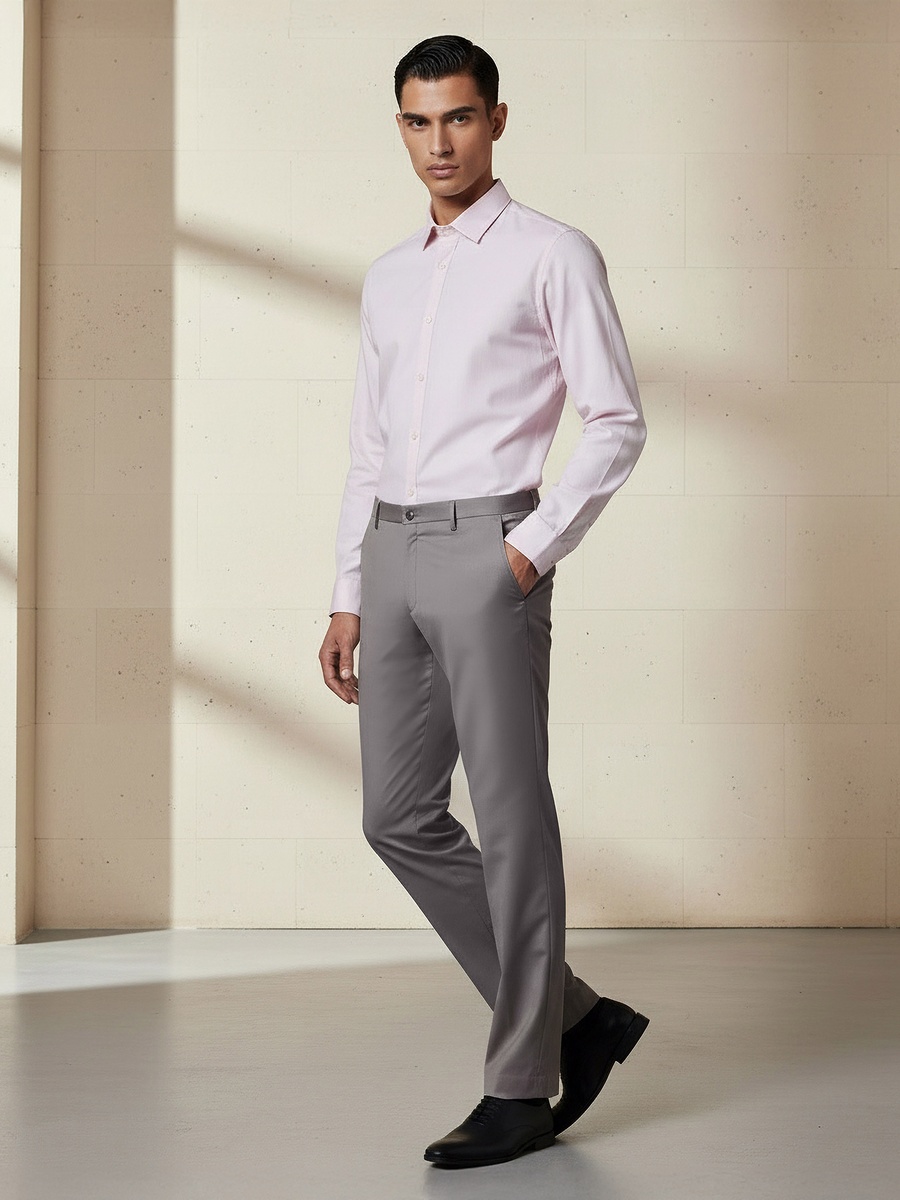 Men Slim Fit Formal Trousers