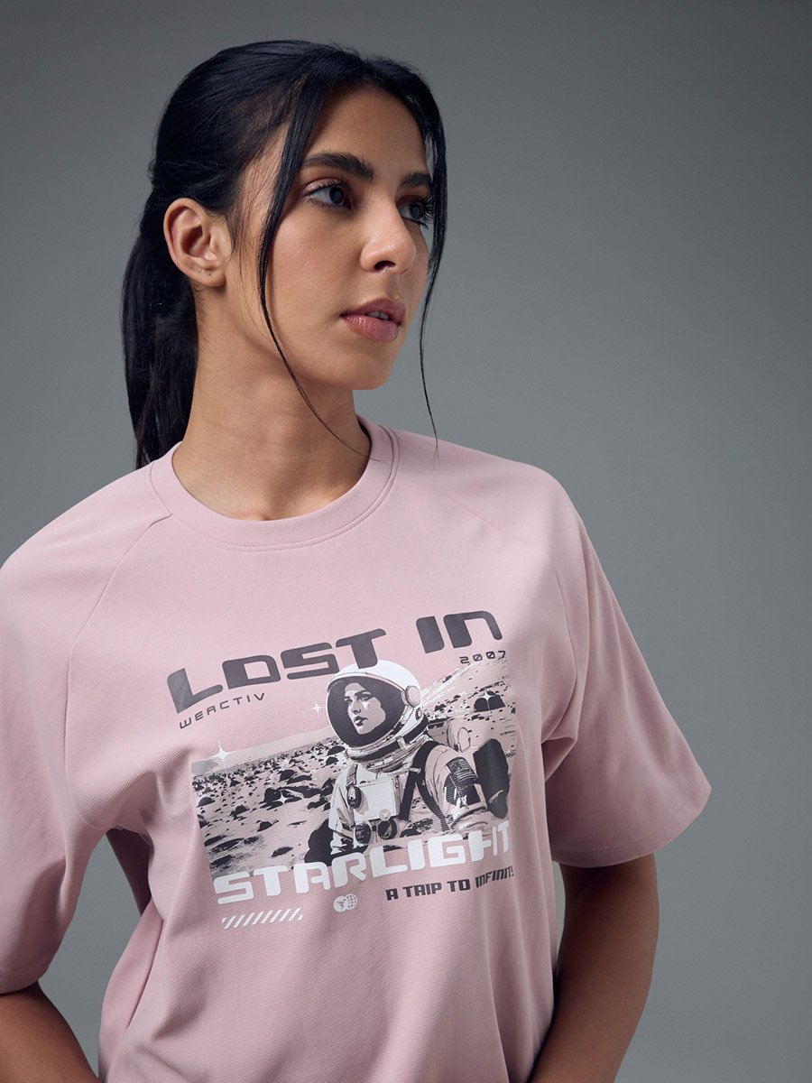 Relaxed Fit Round Neck Sports T-Shirt with ELASTO PLUS
