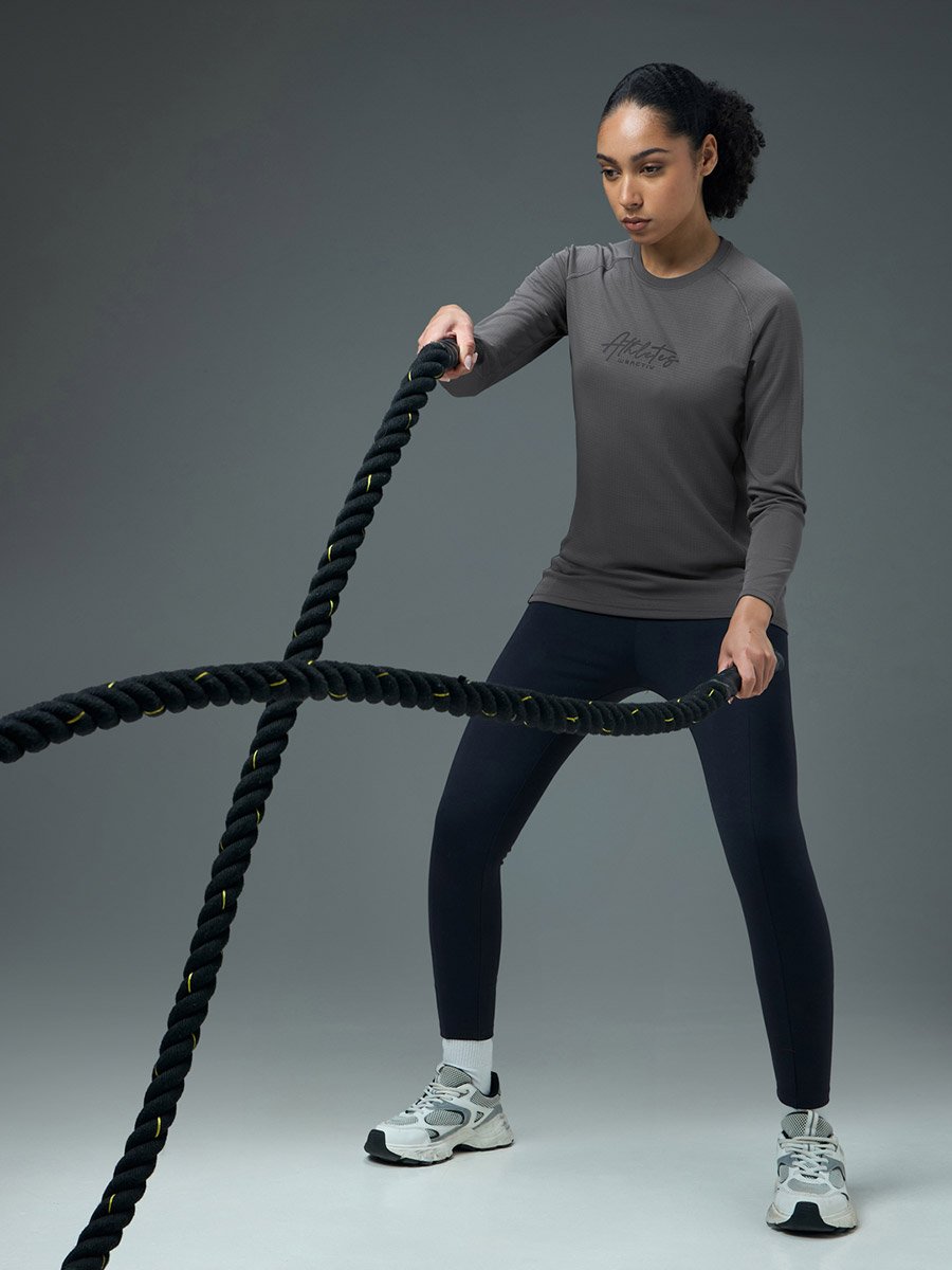 Slim Fit Round Neck Sports T-Shirt with TECHNOCOOL+