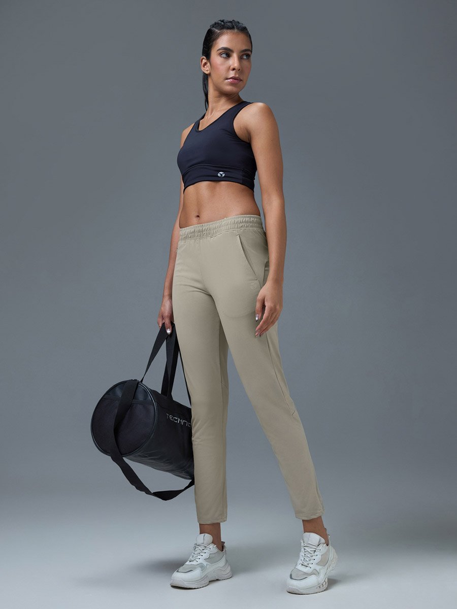 Solid Straight Fit Trackpants