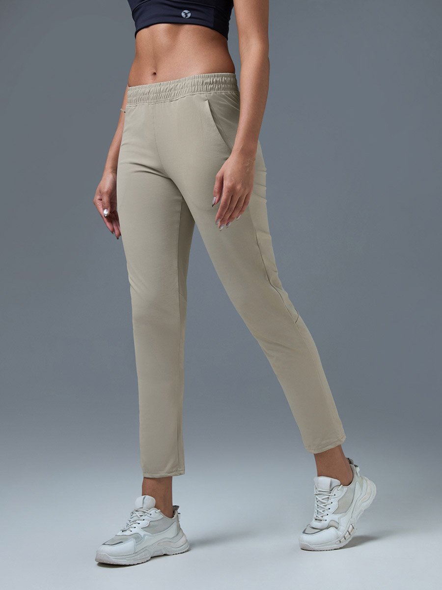 Solid Straight Fit Trackpants