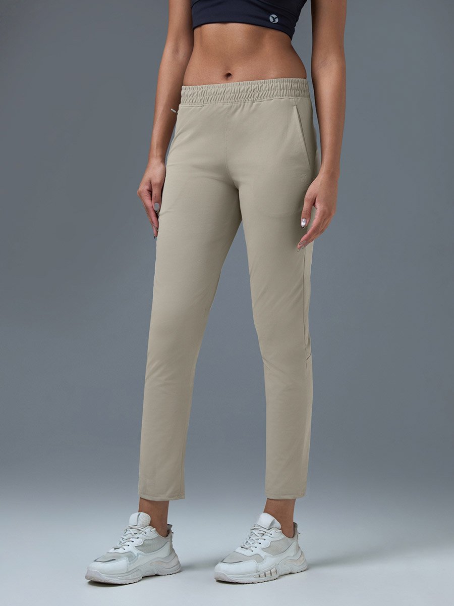 Solid Straight Fit Trackpants