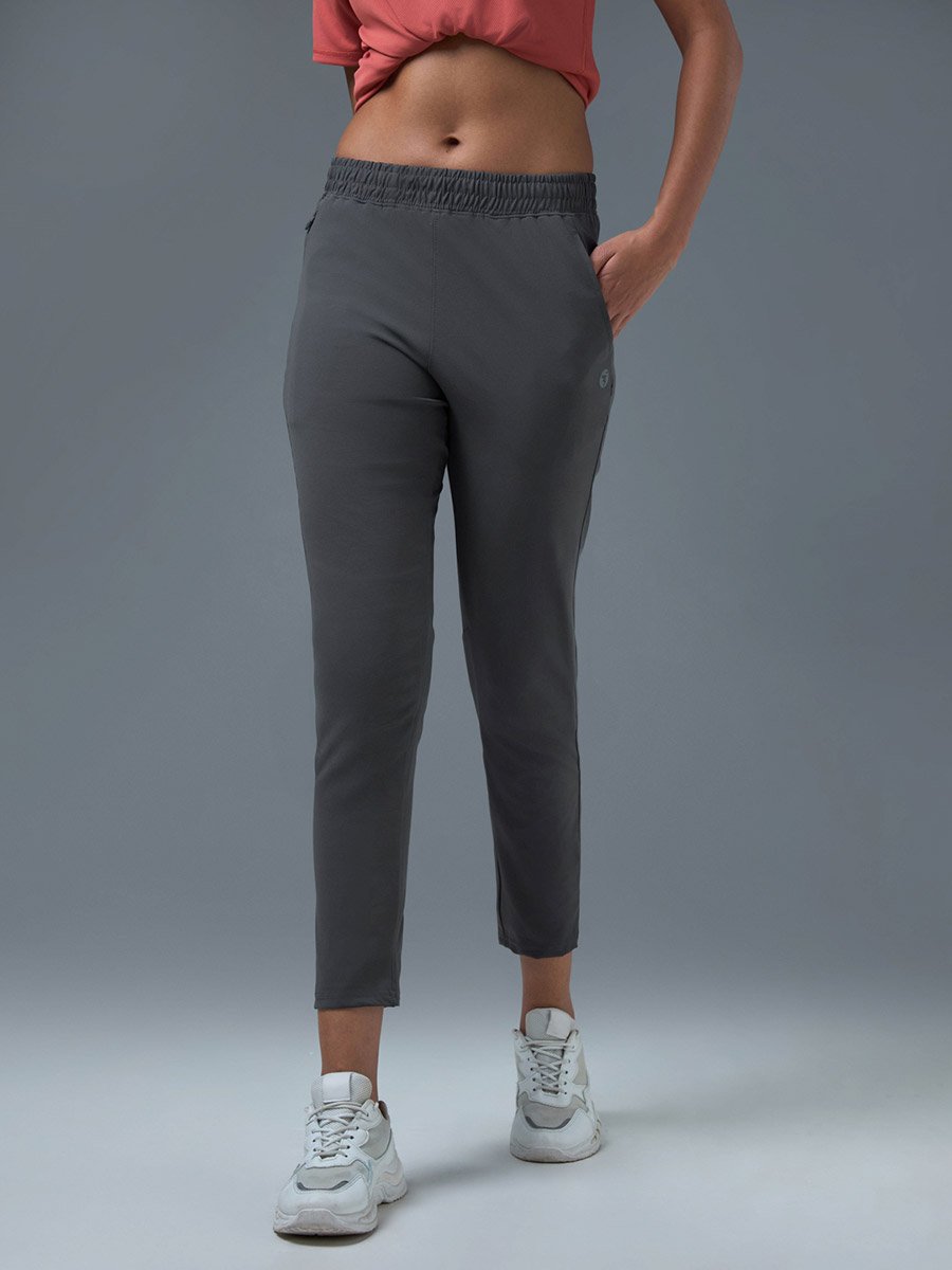 Solid Straight Fit Trackpants