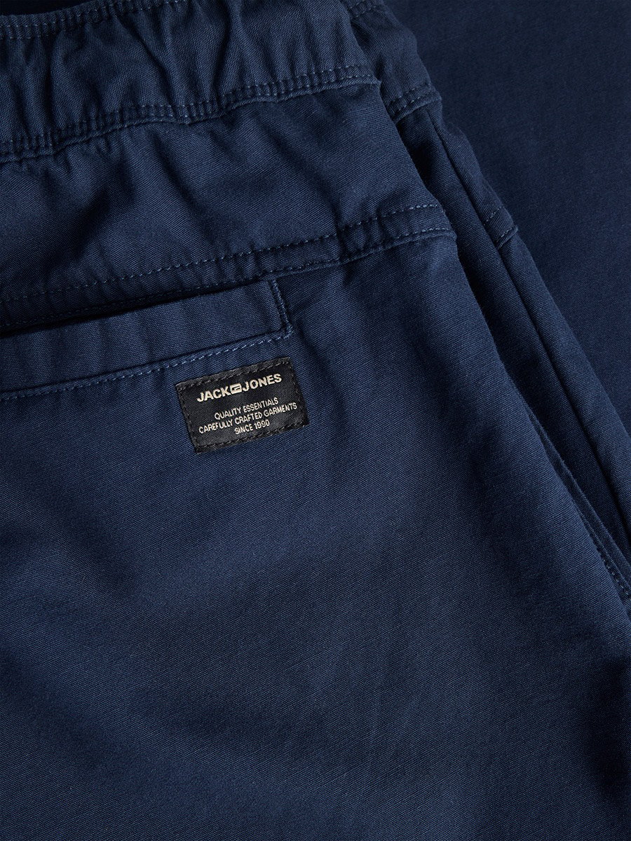 Navy Straight Leg Drawstring Joggers