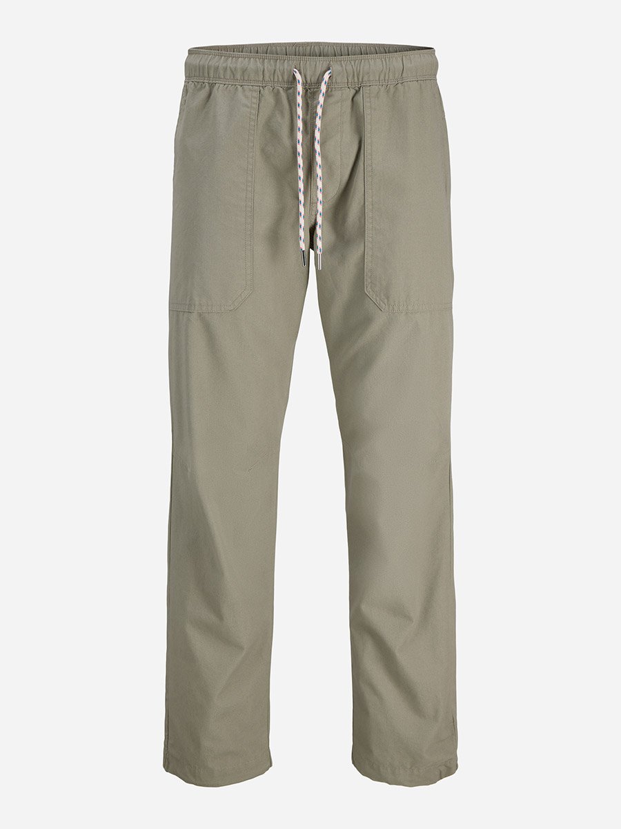 Grey Straight Leg Drawstring Joggers