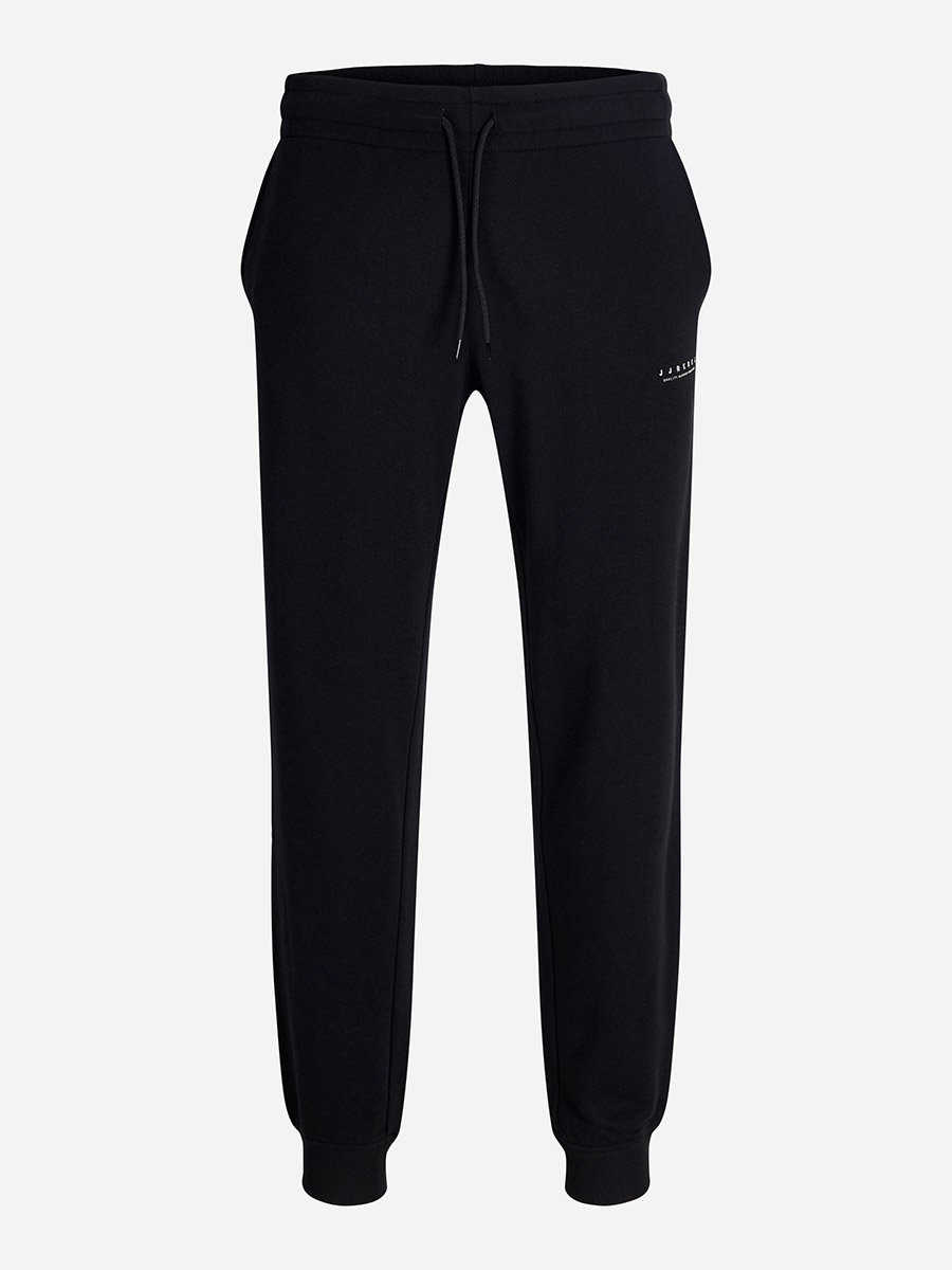 Black Drawstring Waist Cuffed Joggers
