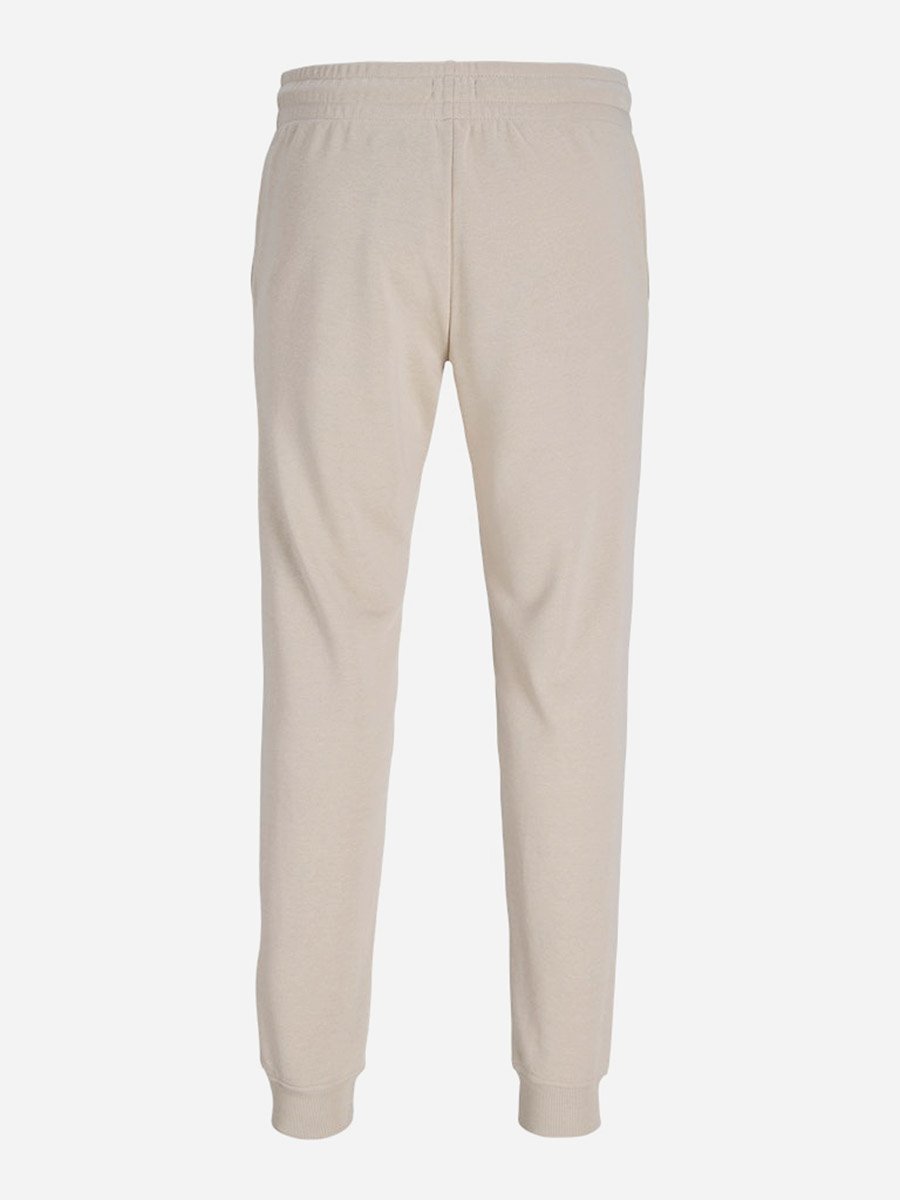 Beige Drawstring Waist Cuffed Joggers