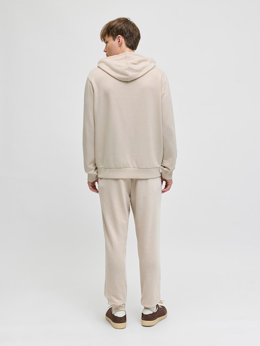 Beige Drawstring Waist Cuffed Joggers