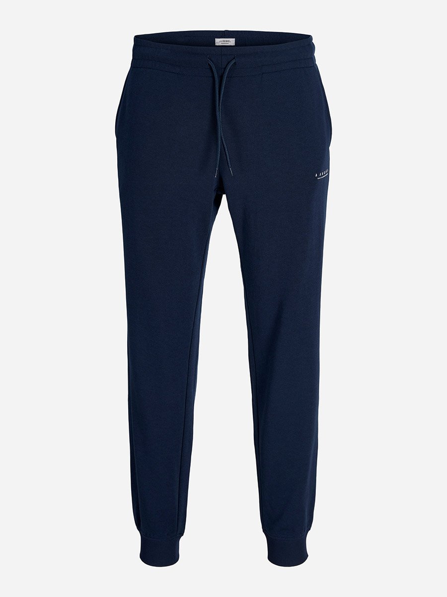 Navy Blue Drawstring Waist Cuffed Joggers