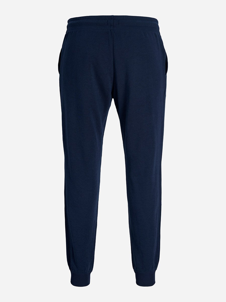 Navy Blue Drawstring Waist Cuffed Joggers