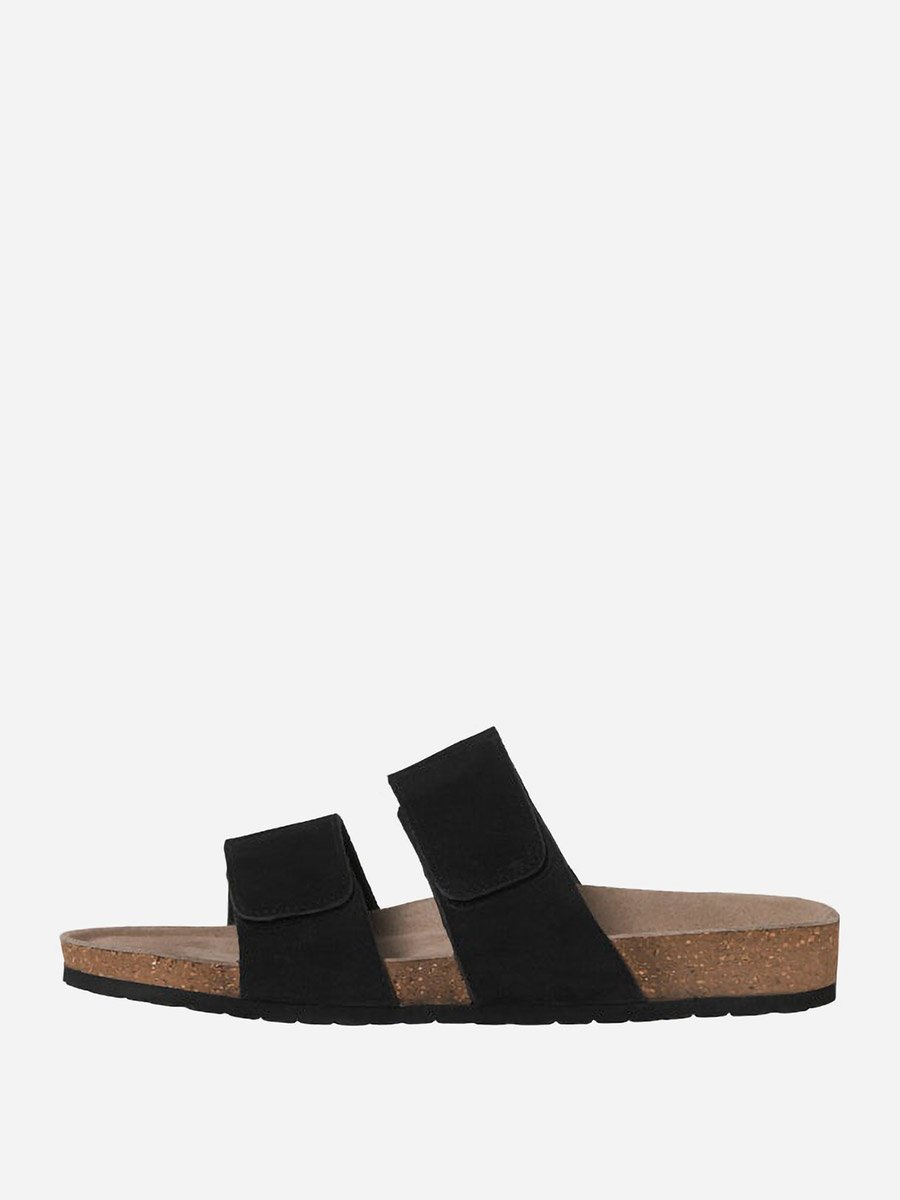 Suede Double Strap Sandals