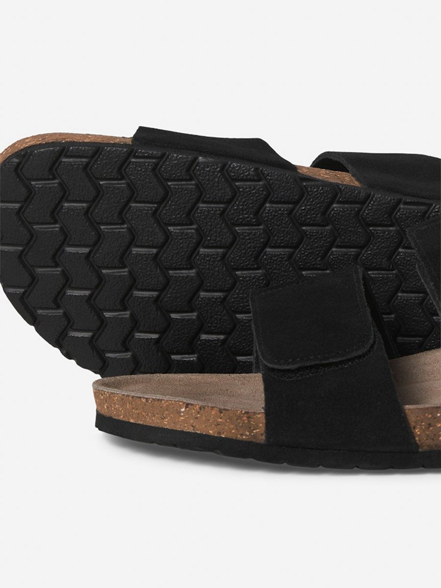 Suede Double Strap Sandals