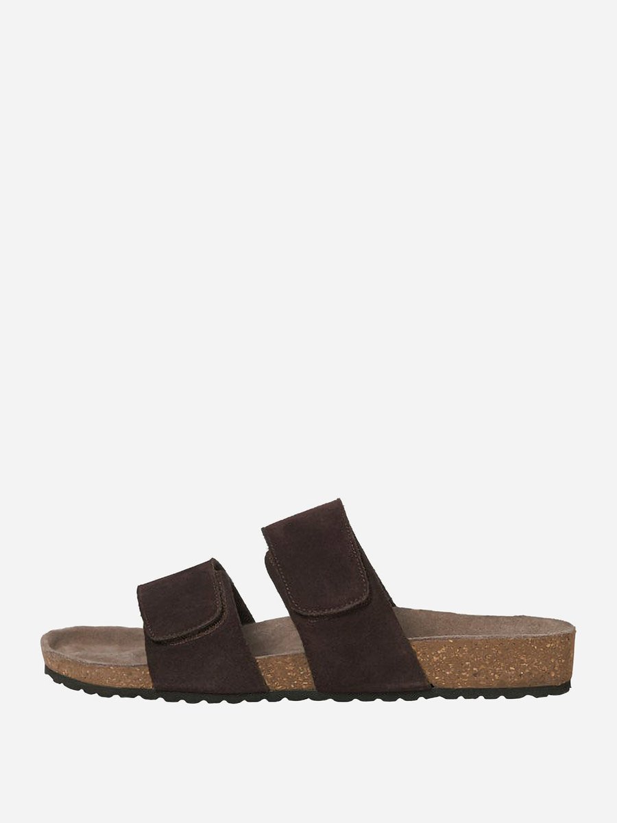 Suede Double Strap Sandals