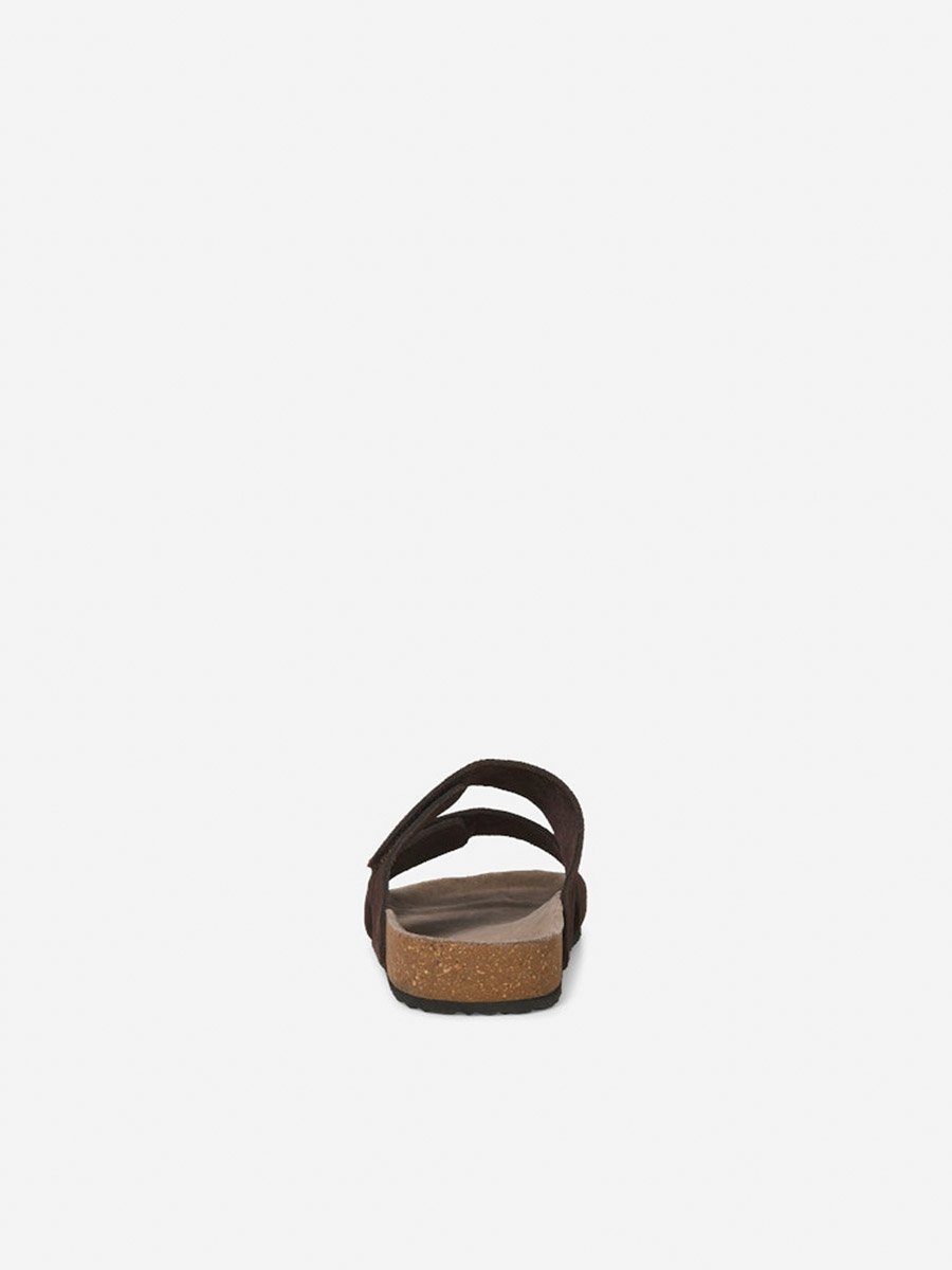 Suede Double Strap Sandals