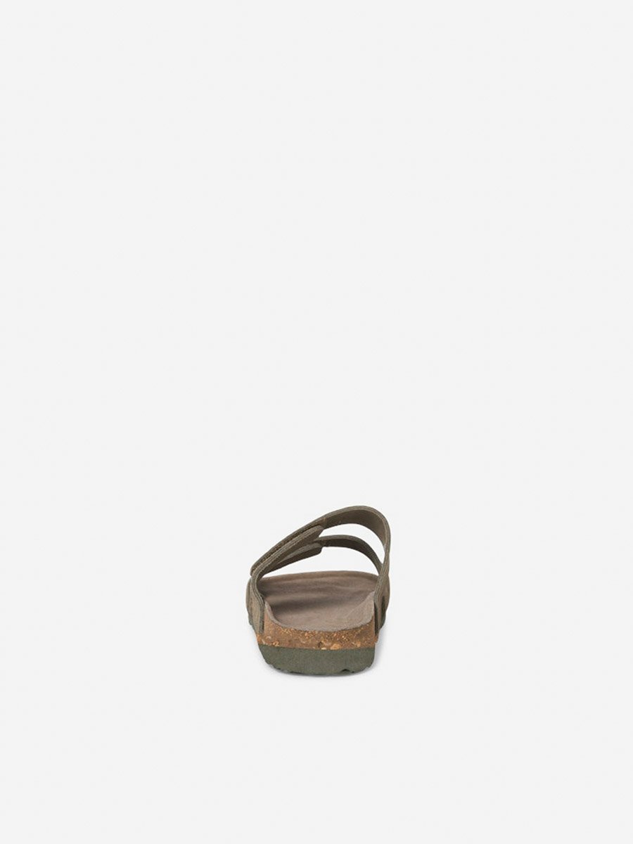 Suede Double Strap Sandals