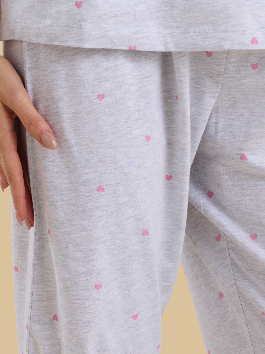 Heart Print Pyjama Set