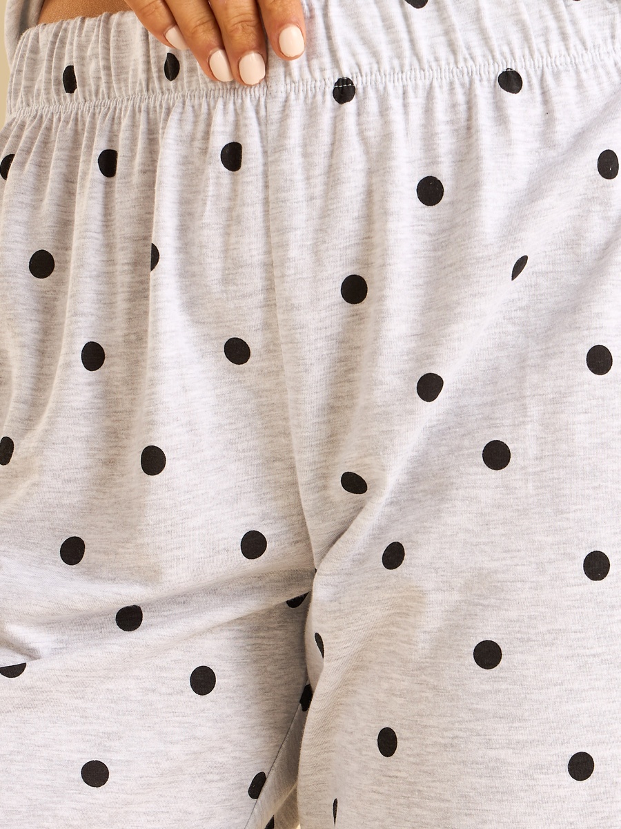 Polka Dot Print Cotton Pyjama Set
