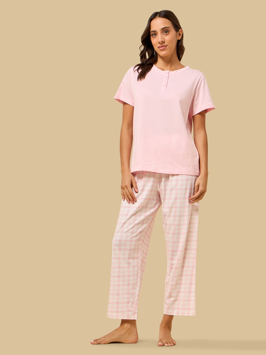 Checked Cotton Pyjama Set