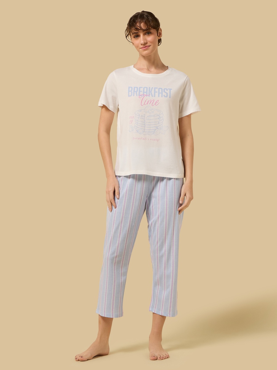 Striped Cotton Pyjama Set