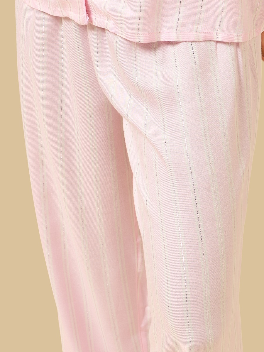 Lurex Striped Viscose Pyjama Set