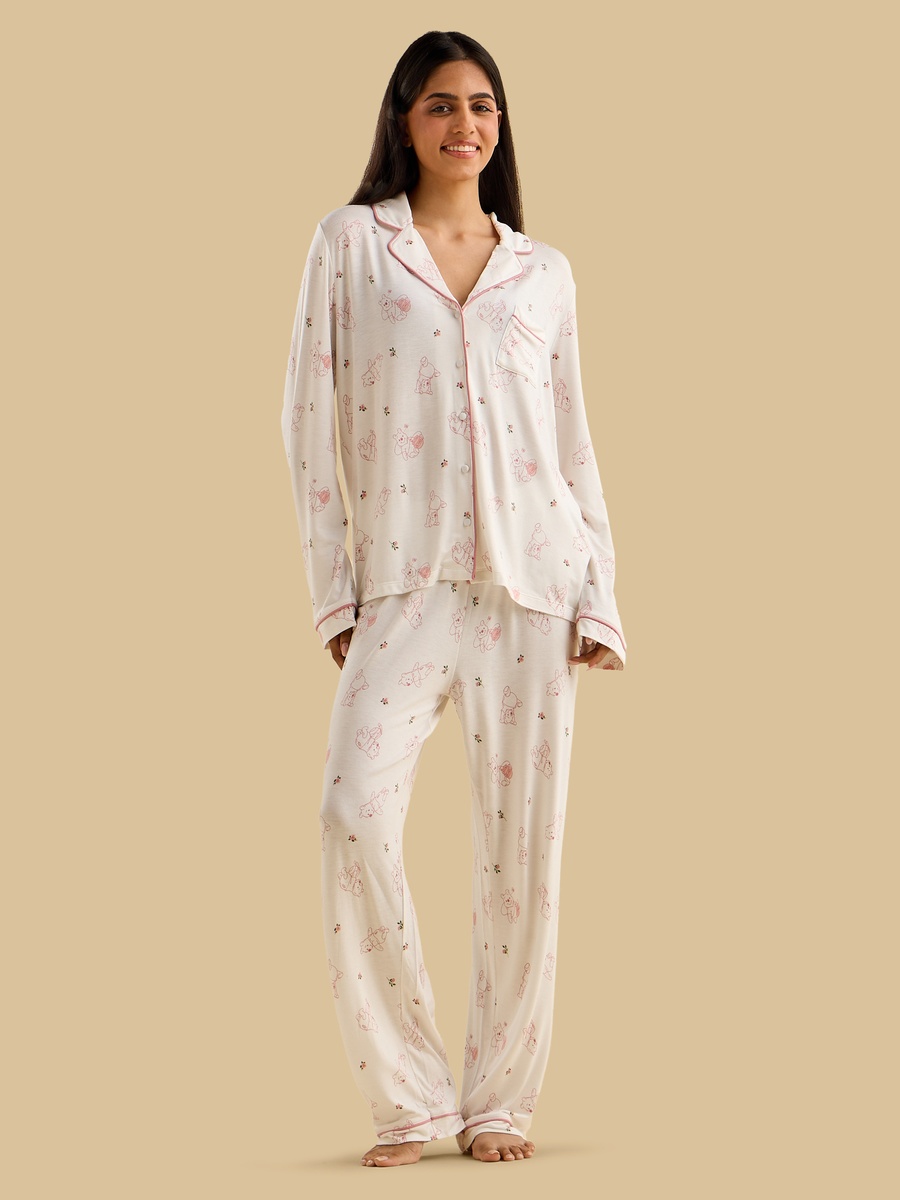 Winnie The Pooh Print Pyjama Set